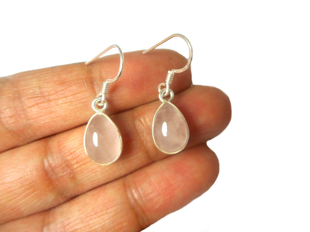 Beautiful 925 Sterling silver Rose quartz hot and Amethyst stone earring Jewelry - RGE313