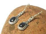 Fiery Teardrop shaped LABRADORITE Sterling Silver Gemstone Earrings 925