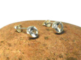 Round Aquamarine Sterling Silver 925 Gemstone Stud Earrings - 6 mm