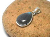 Fiery Teardrop Shaped LABRADORITE Sterling Silver 925 Gemstone Pendant
