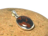 Oval Mahogany Obsidian Sterling Silver 925 Gemstone Pendant