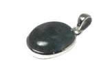 Oval Green Moss Agate Sterling Silver 925 Gemstone Pendant