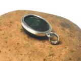 Green Oval Aventurine Sterling Silver 925 Gemstone Pendant