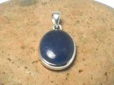 Oval Blue SODALITE Sterling Silver 925 Gemstone Pendant
