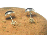 Oval Black Onyx Sterling Silver Stud Earrings 925 - 8 x 10 mm