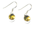 Golden Oval CITRINE Sterling Silver Gemstone Earrings 925