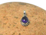 Small Amethyst Sterling Silver 925 Gemstone Pendant - (AMPT1306171)