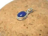 Small Oval Blue Lapis Lazuli Sterling Silver 925 Gemstone Pendant