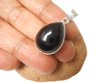 Teardrop Black ONYX Sterling Silver 925 Gemstone Pendant