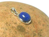 Small Blue Oval LAPIS LAZULI Sterling Silver 925 Gemstone Pendant