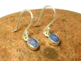 Small Fiery Oval Australian Opal Sterling Silver 925 Gemstone Drop Dangle Earrings- 5 x 7 mm