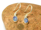 Small Fiery Oval Australian Opal Sterling Silver 925 Gemstone Drop Dangle Earrings- 5 x 7 mm