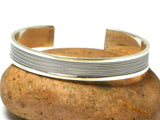 Chunky Adjustable Unisex 925 Sterling Silver Bangle Bracelet