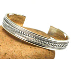 Chunky Adjustable Unisex 925 Sterling Silver Bangle Bracelet
