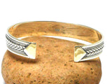 Chunky Adjustable Unisex 925 Sterling Silver Bangle Bracelet
