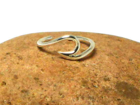 Plain Adjustable 925 Sterling Silver Toe Ring