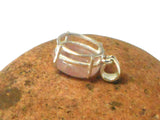 Pink Oval Rose QUARTZ Sterling Silver 925 Gemstone Pendant