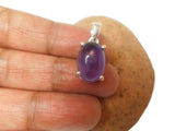 Purple Oval AMETHYST Sterling Silver 925 Gemstone Pendant