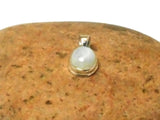 Small Oval MOONSTONE Sterling Silver 925 Gemstone Pendant