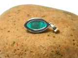 Small Blue Marquise TURQUOISE Sterling Silver 925 Gemstone Pendant