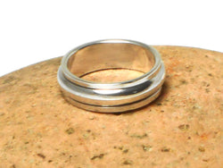 Plain Sterling Silver Spinner 925 Ring Band