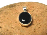 Oval Shaped Black ONYX Sterling Silver 925 Gemstone Pendant