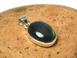Fiery Oval LABRADORITE  Sterling Silver 925 Gemstone Pendant