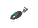 Fiery Marquise Shaped LABRADORITE  Sterling Silver 925 Gemstone Pendant