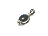 Fiery Oval LABRADORITE  Sterling Silver 925 Gemstone Pendant