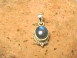 Fiery Oval LABRADORITE  Sterling Silver 925 Gemstone Pendant