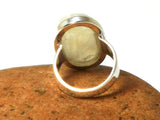 Chunky Fiery Oval Moonstone Sterling Silver 925 Gemstone Statement Ring 