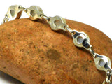 Rainbow Moonstone Gemstone Sterling Silver 925 Bracelet: 16 - 19 cm