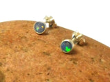 Australian Opal Sterling Silver 925 Gemstone Stud Earrings - 5 mm