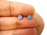 Australian Opal Sterling Silver 925 Gemstone Stud Earrings - 5 mm