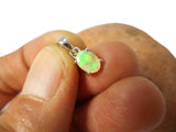 Small Oval White OPAL Sterling Silver 925 Gemstone Pendant