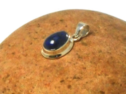 Small Teardrop Blue LAPIS LAZULI Sterling Silver 925 Gemstone Pendant