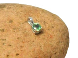 Small Round Green KYANITE Sterling Silver 925 Gemstone Pendant