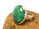 Green Blue Oval Tibetan TURQUOISE Sterling Silver 925 Oval Gemstone Ring