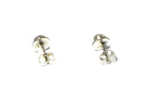 Round Blue LAPIS LAZULI Sterling Silver Stud Earrings 925