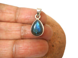 Small Labradorite Sterling Silver 925 Gemstone Pendant