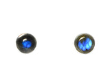 Labradorite sterling silver 925 stud earrings