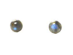 LABRADORITE Round Shaped - 8 mm - Sterling Silver Ear Studs 925