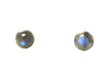 LABRADORITE Round Shaped - 8 mm - Sterling Silver Ear Studs 925