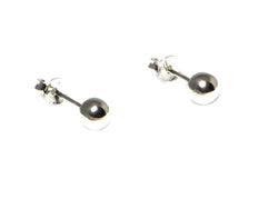 Sterling Silver Round Ear Studs 925