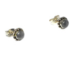 Round MOONSTONE Sterling Silver Gemstone Stud Earrings 925