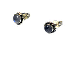 Round MOONSTONE Sterling Silver Gemstone Stud Earrings 925