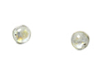 MOONSTONE Round Shaped Sterling Silver Stud Earrings 925 - 8 mm