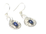 Blue LAPIS LAZULI Sterling Silver Gemstone Earrings 925 - (LLER2906171)