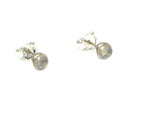 Round MOONSTONE Sterling Silver Gemstone Stud Earrings 925 - 5 mm