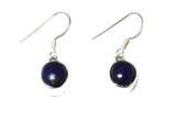 Oval Blue LAPIS LAZULI Sterling Silver Gemstone Earrings 925